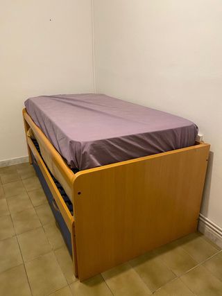 Cama nido con 2 colchones y 2  cajones