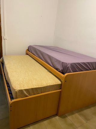 Cama nido con 2 colchones y 2  cajones