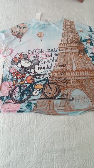 Camiseta Minnie Mouse Torre Eiffel Talla Única
