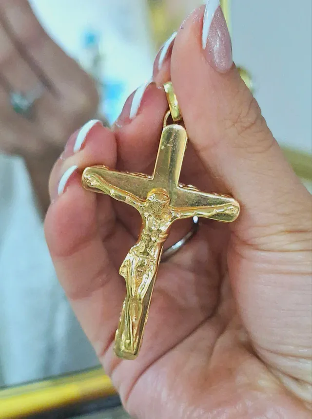 Cruz Bizantina Oro 18Klt - 26,9gr