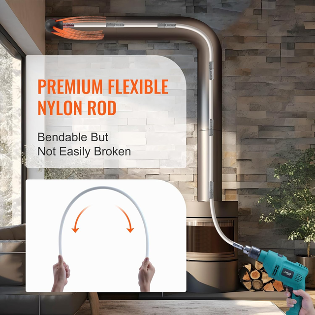 Kit Spazzacamino per Stufa a Pellet 12m Kit di Spa