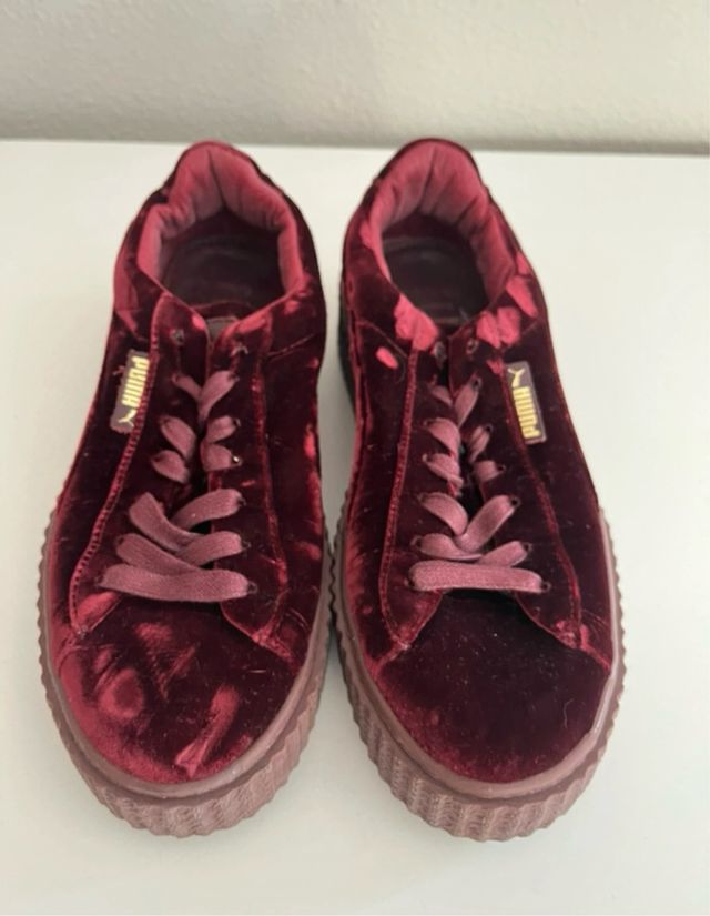 Zapatillas Puma Fenty by Rihanna terciopelo Rojo