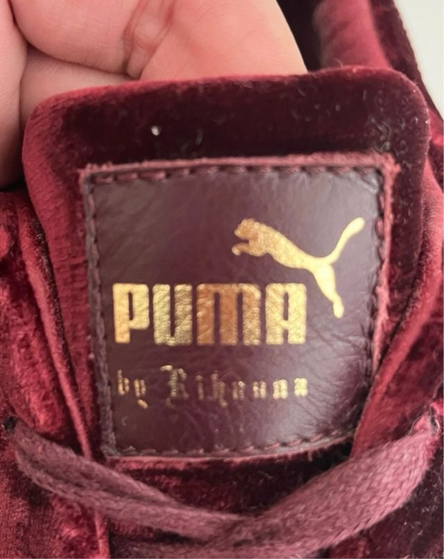 Zapatillas Puma Fenty by Rihanna terciopelo Rojo