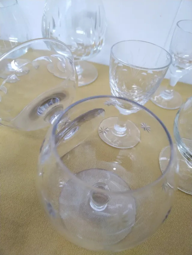 Lote de copas de cristal