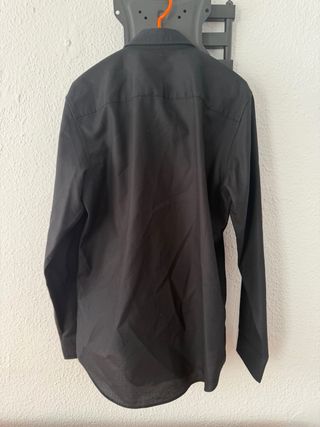 Camisa Zara Negra Vestir Talla L