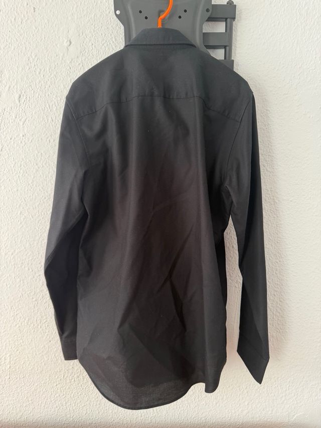 Camisa Zara Negra Vestir Talla L
