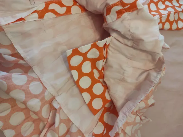 Falda flamenca de lunares naranja