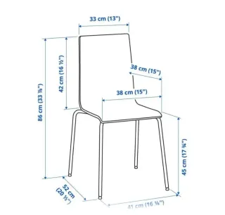 Sillas Ikea blancas y negras