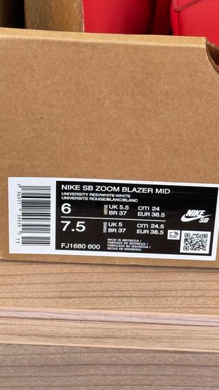 Nike SB Zoom Blazer Mid -Talla 38.5- Originales