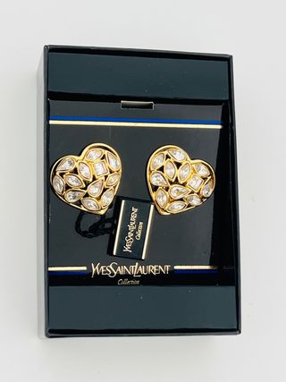 Pendientes de clip vintage YSL de los 90