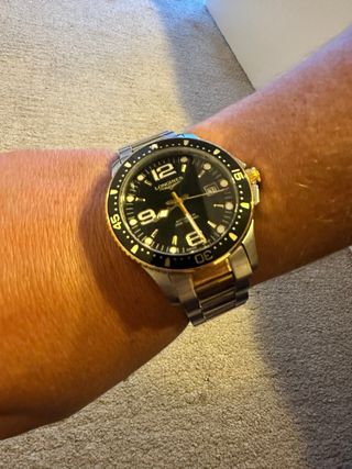 Reloj Longines Automático Negro y Dorado