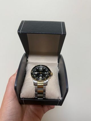 Reloj Longines Automático Negro y Dorado
