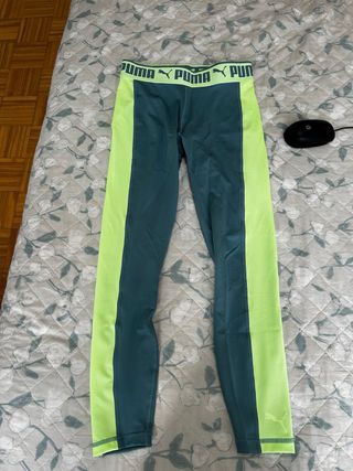 Mallas deportivas Puma verde y amarillo
