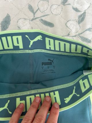 Mallas deportivas Puma verde y amarillo
