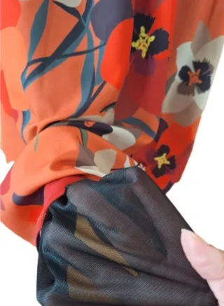 Vestido Sarah Chole floral naranja y rojo