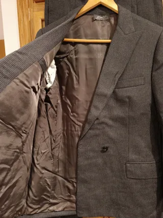Traje sastre hombre gris hecho a mano