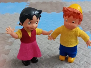 Set di bambole vintage Heidi e Pedro