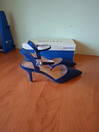Zapatos de salón Marypaz azul talla 39