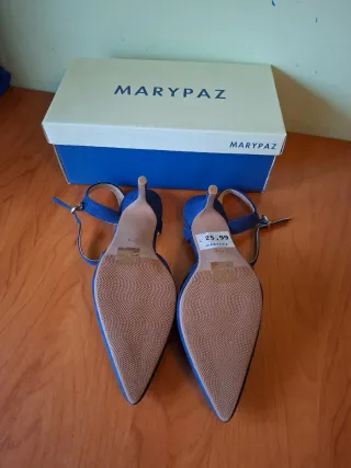 Zapatos de salón Marypaz azul talla 39