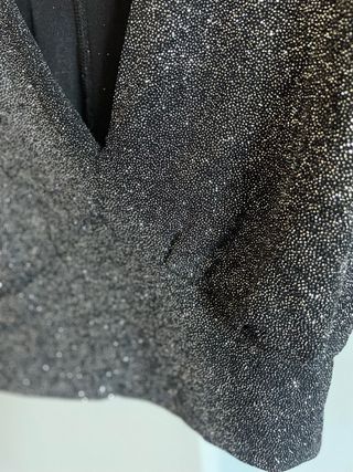 Top fiesta negro brillante Mango