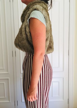 Chaleco corto pelo talla L