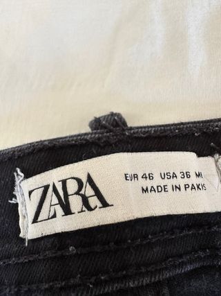 Pantalón vaquero negro Zara Talla 46