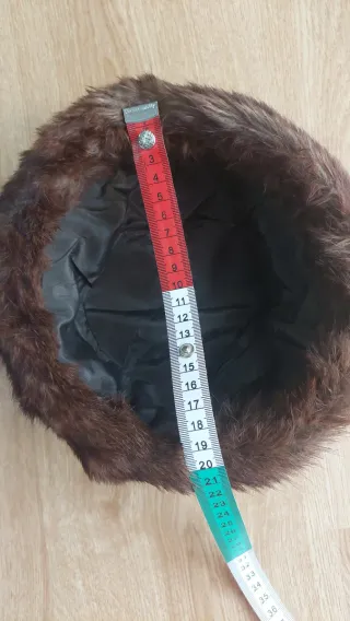 Cappello vintage pelliccia marrone in ottime condi