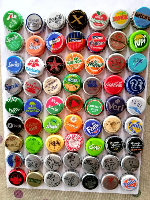 63 Chapas Refresco Variadas