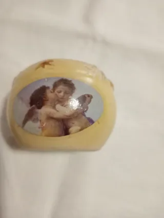 Set 2 Portacandele Ceramica Natale