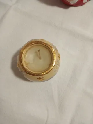 Set 2 Portacandele Ceramica Natale