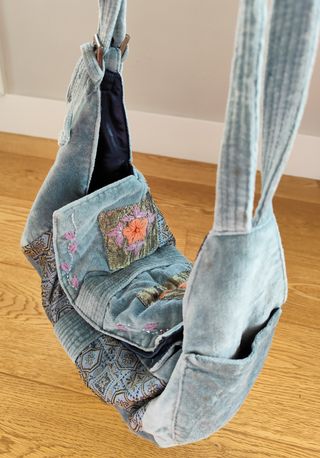 Bolso y fular terciopelo Colores de Otoño