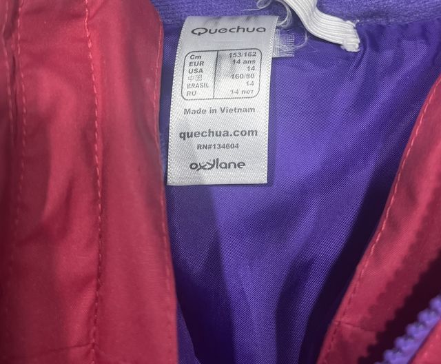 Abrigo 2 piezas Quechua niña, talla 14 años