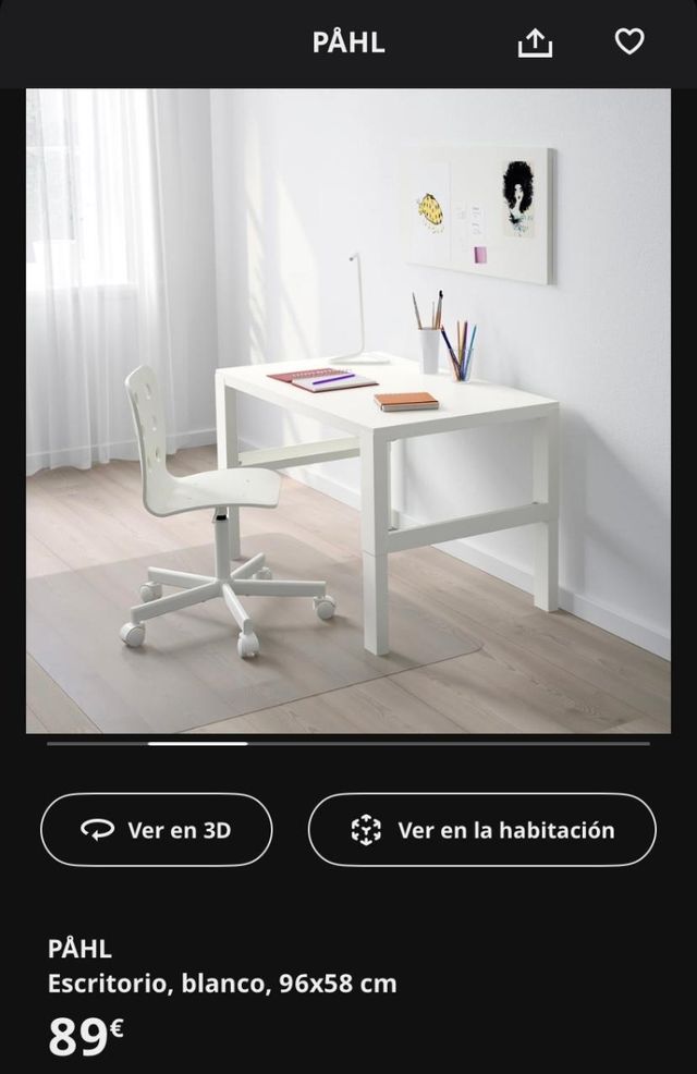 Escritorio PÅHL IKEA Blanco