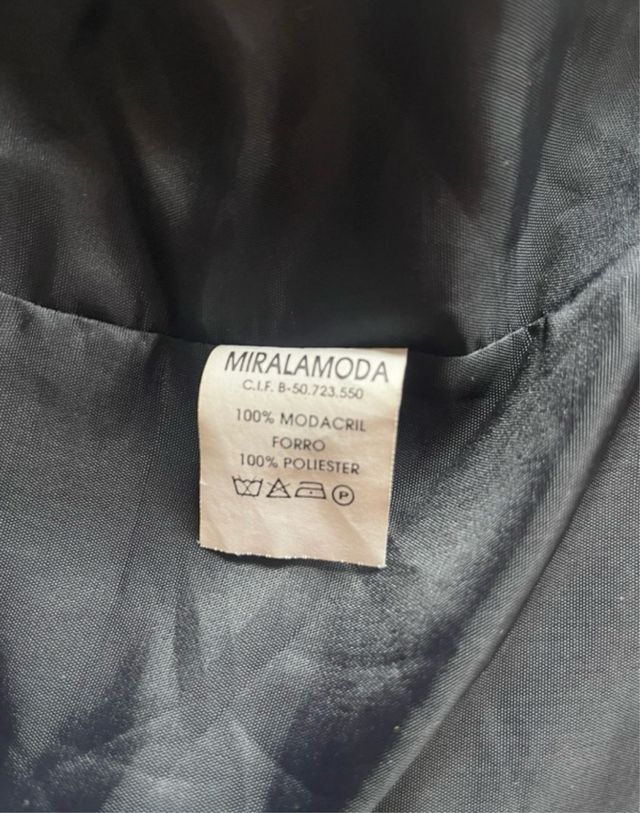 Abrigo pelo sintético negro