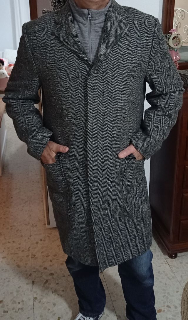 Abrigo espiga gris T3/M