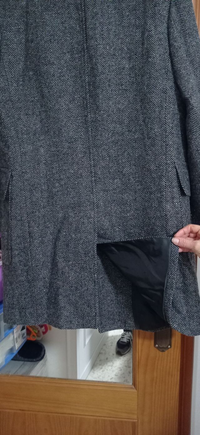 Abrigo espiga gris T3/M