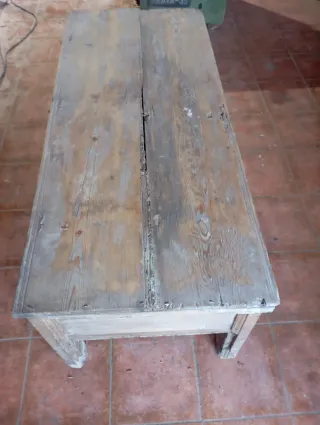 Antico baule da tavolo/ingresso in legno