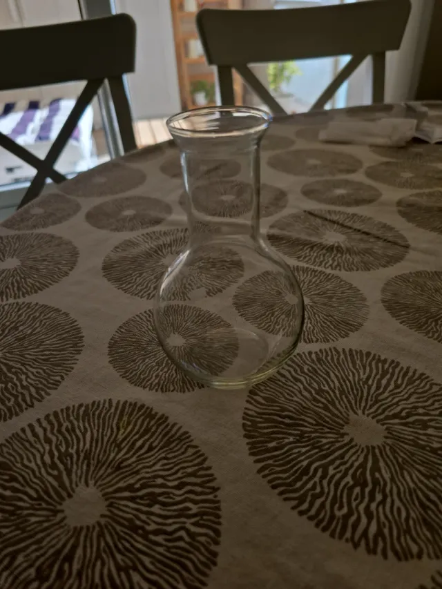 Bottiglia di vetro trasparente