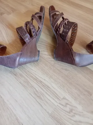 Sandalias mujer de piel