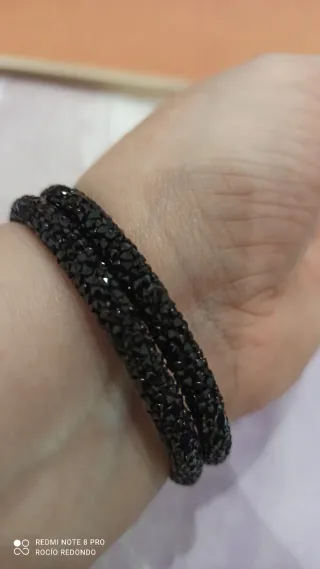 Regalos de Navidad. Pulsera Swarovski Negra.