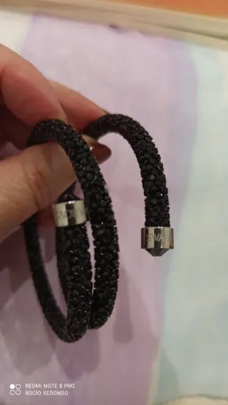 Regalos de Navidad. Pulsera Swarovski Negra.