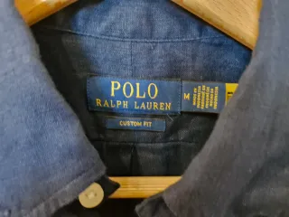 Camisa Polo Ralph Lauren Manga Corta Lino Azul