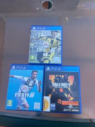 Juegos PS4: FIFA 17, FIFA 19 y Call of Duty