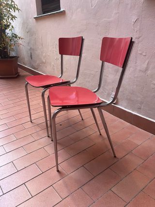 Set 2 Sedie Rosse Formica