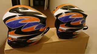 2 Caschi da Sci per Bambini Arancione/Bianco