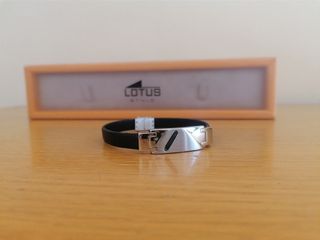 Pulsera Lotus Style Cuero y Acero Hombre