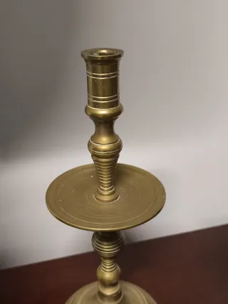 Candelabros barrocos antiguos bronce