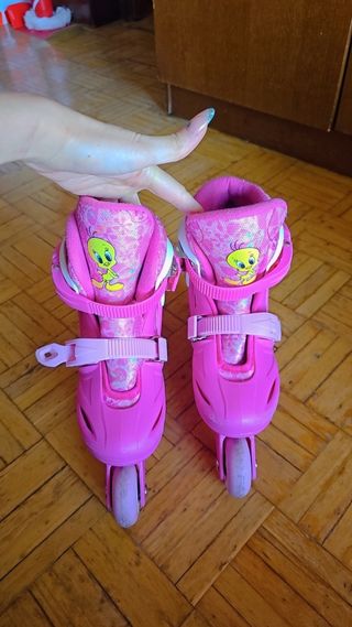 Patines niña Piolín rosas