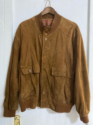 Cazadora de ante marrón