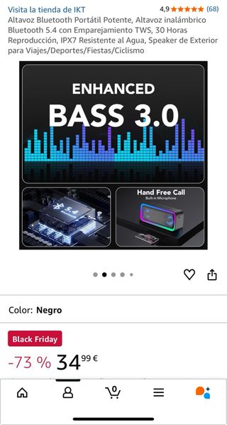 Altavoz Bluetooth con Luces LED